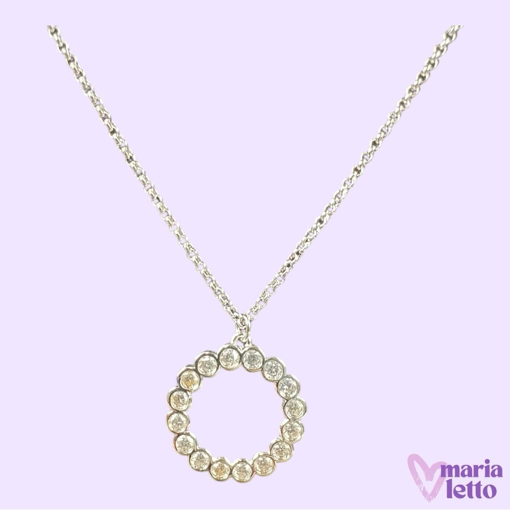 kate spade Silver Minimalist Circle Necklace